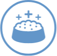 Pet food bowl icon